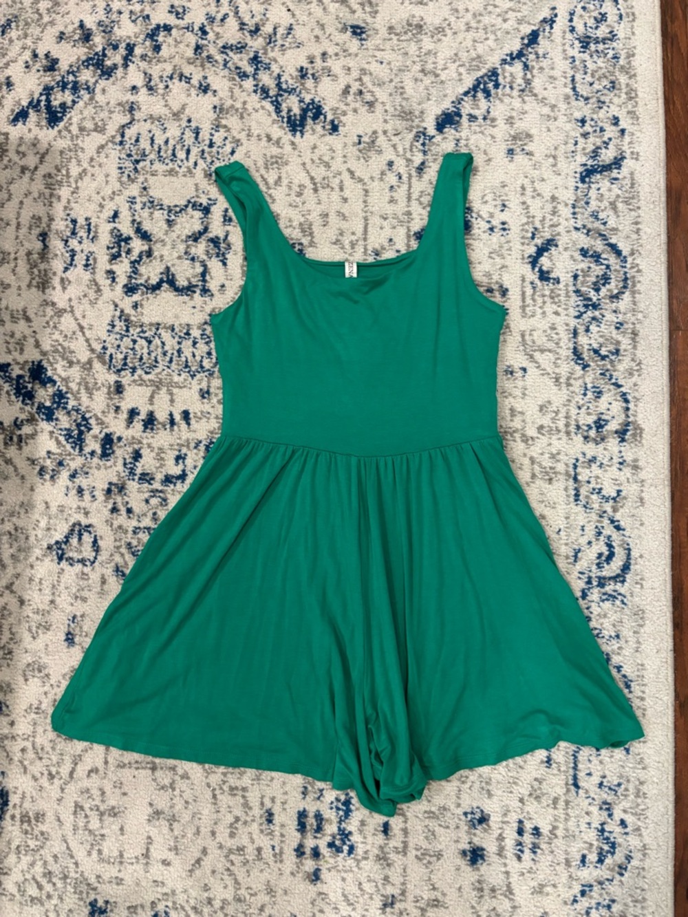 Zenana Outfitters Emerald Green Sleeveless One-Piece Romper
